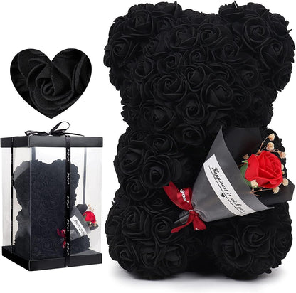 Preserved Rose Bear Gift – Best for Anniversary/ Girlfriend/Mother's Day - Xaxa&Sie