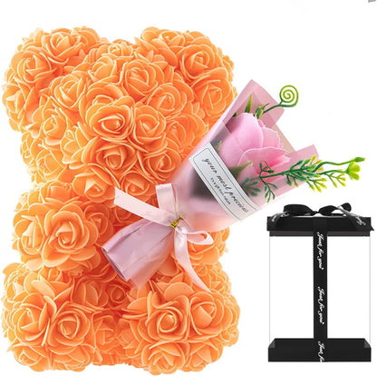 Preserved Rose Bear Gift – Best for Anniversary/ Girlfriend/Mother's Day - Xaxa&Sie