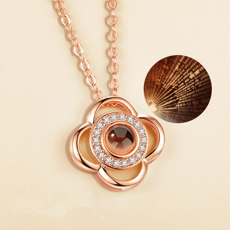 Delicate Rose Gold Anniversary Pendant