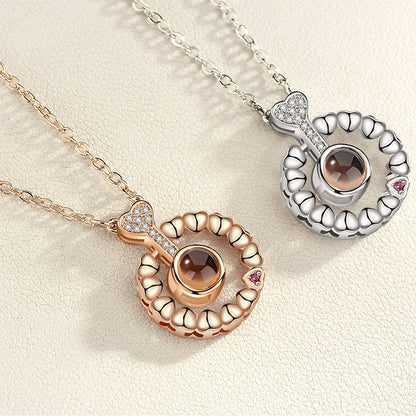 Romantic Rose Gold Heart Necklace