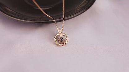 Delicate Rose Gold Anniversary Pendant